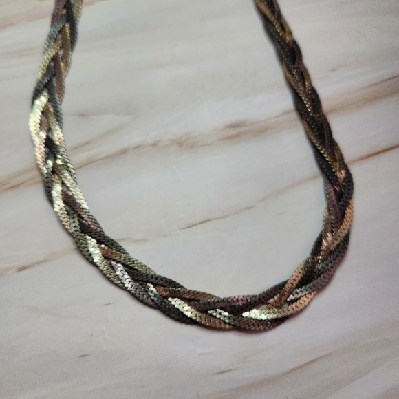 Vintage Multi Tone Serpent Chain Necklace - Picture 4 of 8